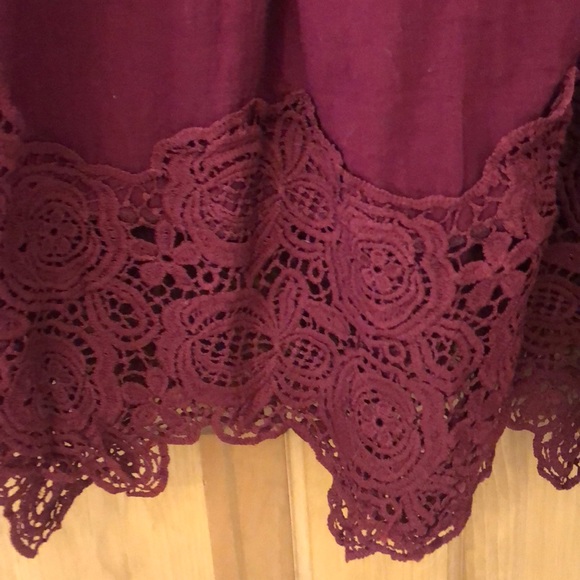 Off Shoulder Wine Smock Top - Picture 8 of 8